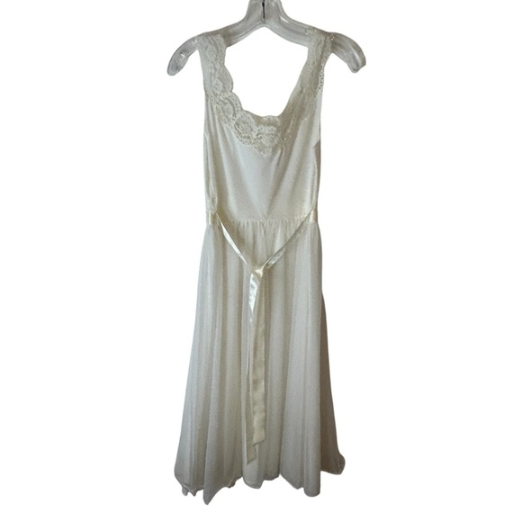 Vanity Fair Retro 60s Peignoir Two Piece Romantic Lace Nightgown & Robe Set S/M - Picture 4 of 15